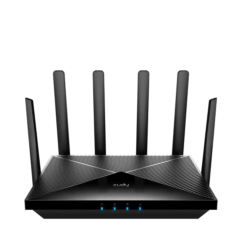 ראוטר סלולרי Cudy 5G SA/NSA AX3000 עם אנטנות מרובות לחיבור יציב ומהיר.