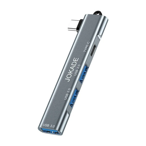 מפצל Type-C אלומיניום 4 ב-1 עם USB 3.0 ו-USB 2.0, תומך ב-4 יציאות, עיצוב עמיד וקומפקטי, מתאים לשימוש במחשב נייד, טאבלט וטלפון חכם.