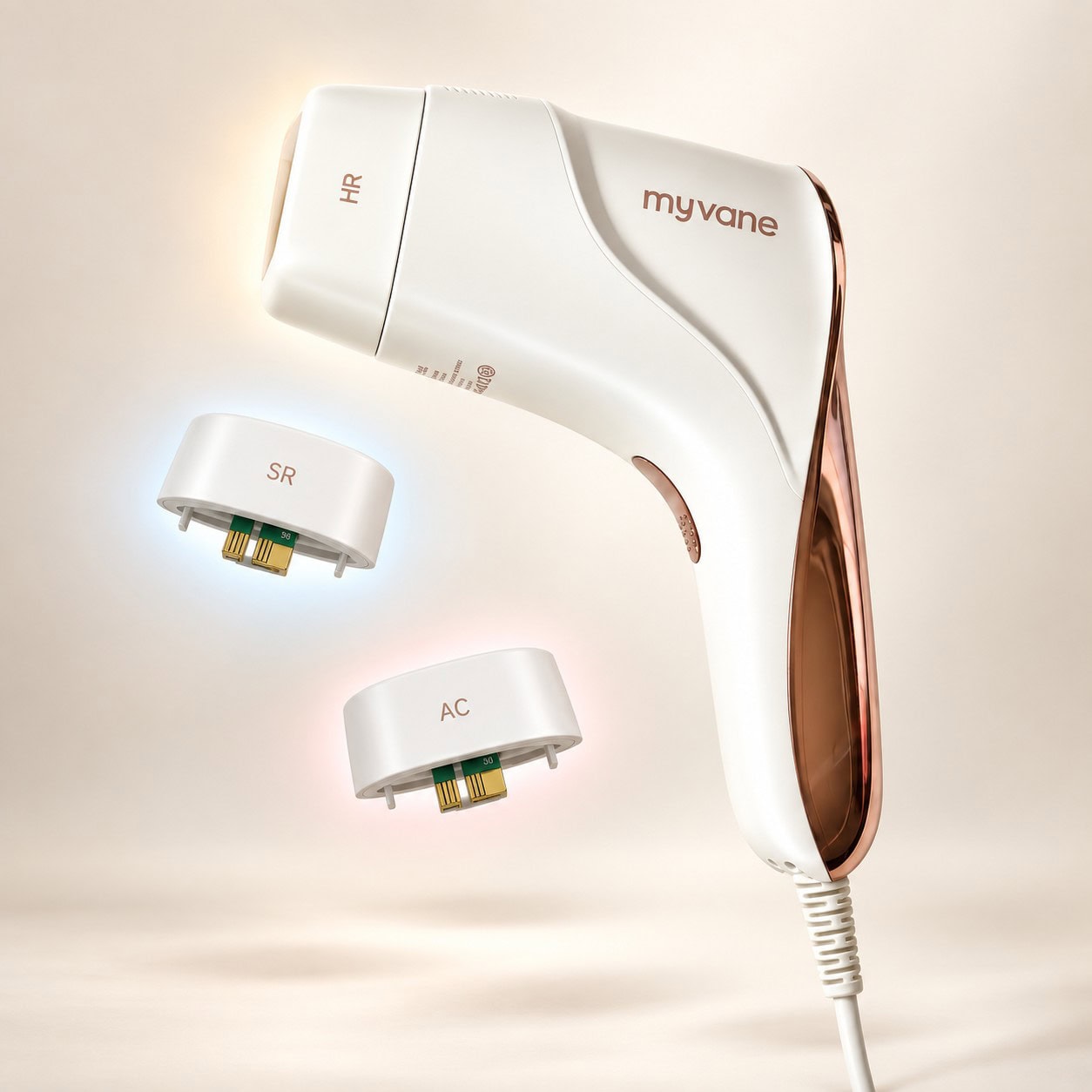 MYVANE ICE PRO עם שלושת ראשי הטיפול HR SR AC