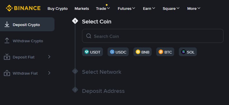 binance deposit withdraw