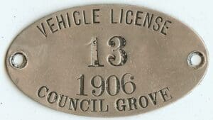 1906 Council Grove city plate #13