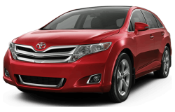 Red Toyota Camry parked at Matthews Auto dealership in Ontario.