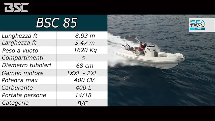 BSC 85 RIB Specs @ RIBs ONLY - Home of the Rigid Inflatable Boat