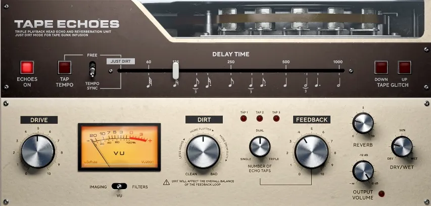 Softube Tape Echoes Interface