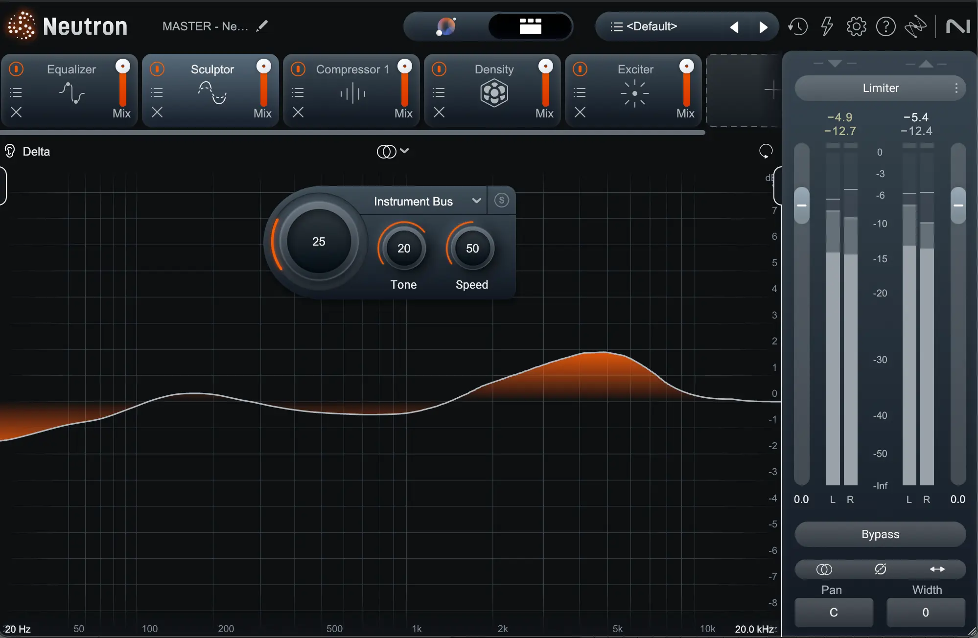 iZotope Neutron 5 Sculptor Interface