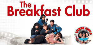 The Breakfast Club movie poster with cast, for review podcast image.