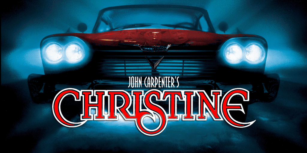 Classic 1983 movie car from John Carpenter's Christine with glowing headlights.