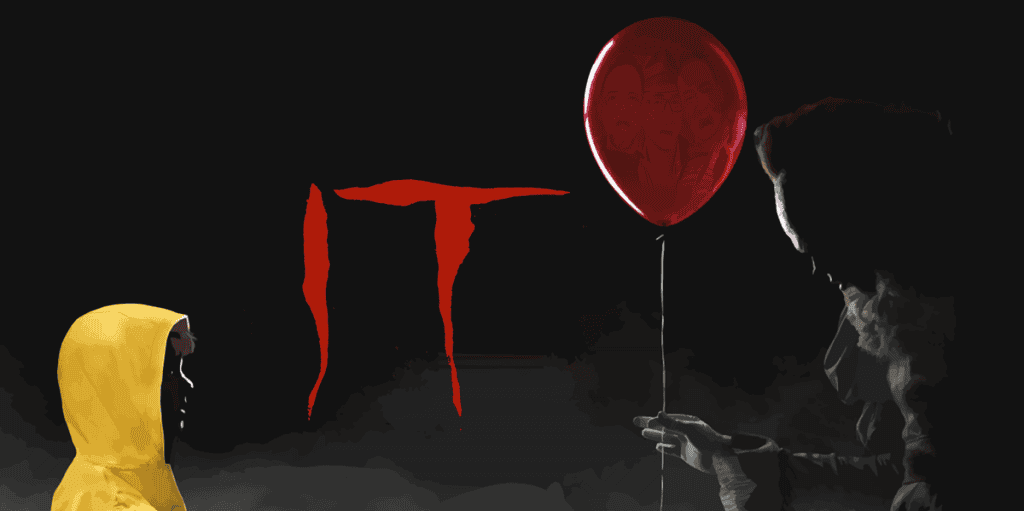 Logo of "3 Guys and a Flick" movie review podcast featuring the letter "IT" in red.