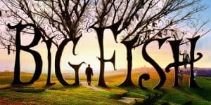 Artistic image of the Big Fish movie poster featuring a large tree and sunset background.