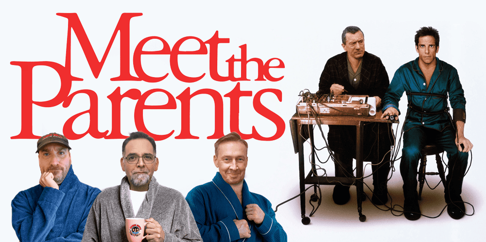 The cast of "Meet the Parents" movie, featuring Ben Stiller and Robert De Niro.
