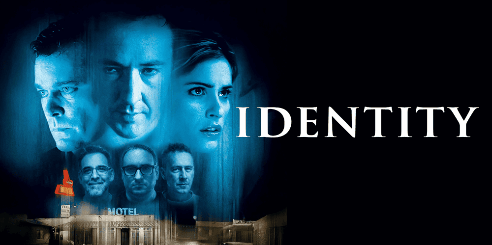 Promotional image for "Identity" movie review episode of 3 Guys and a Flick podcast.