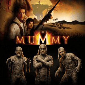 Podcast cover for The Mummy movie review by 3 Guys and a Flick.