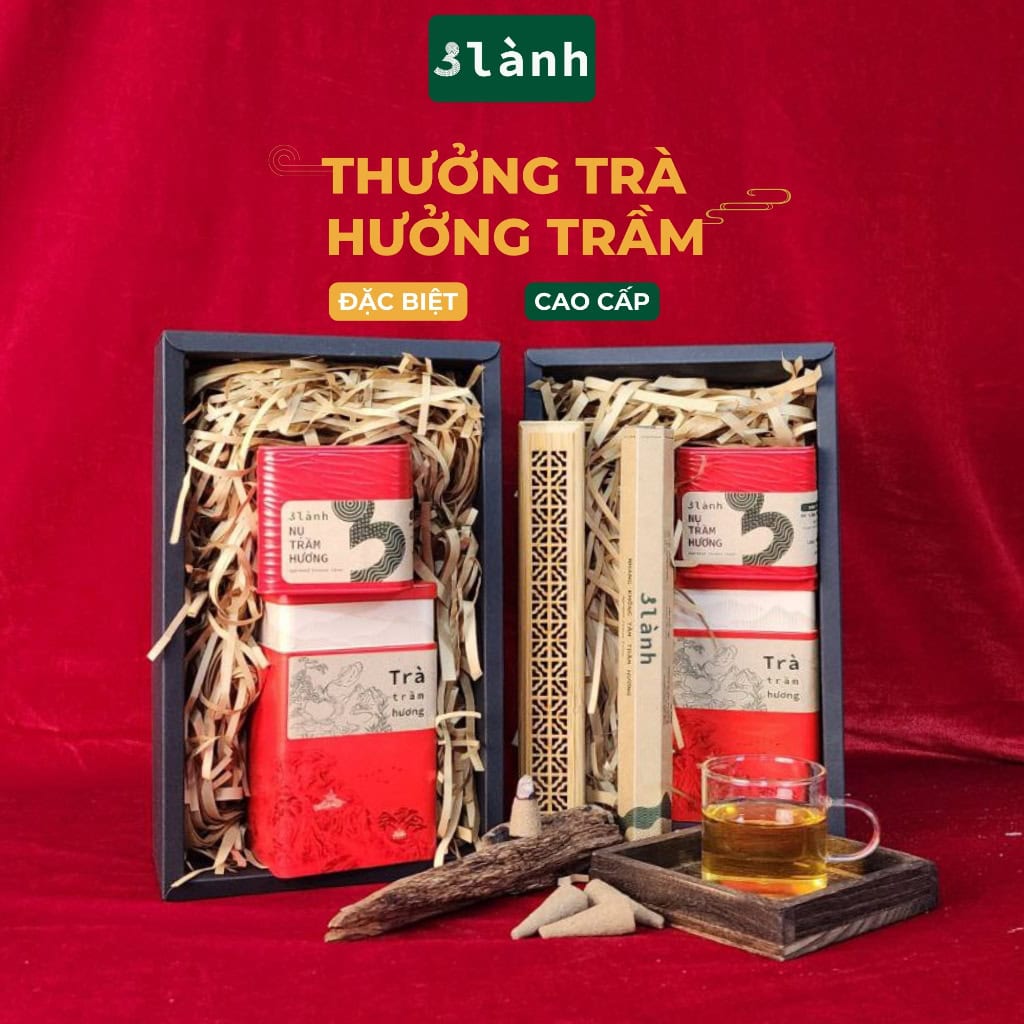 Quà Tặng Thưởng Trà Hưởng Trầm 3 Lành