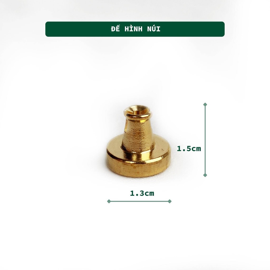 Đế Cắm Nhang Đồng Nhỏ Hình Bầu Núi 3 Lành Đồng Nguyên Chất - Ảnh 2