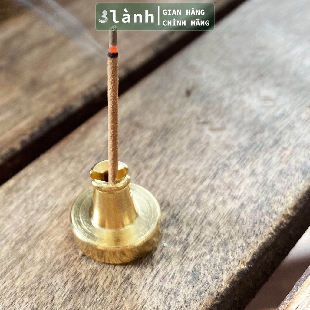 Đế Cắm Nhang Đồng Nhỏ Hình Bầu Núi 3 Lành Đồng Nguyên Chất - Ảnh 8