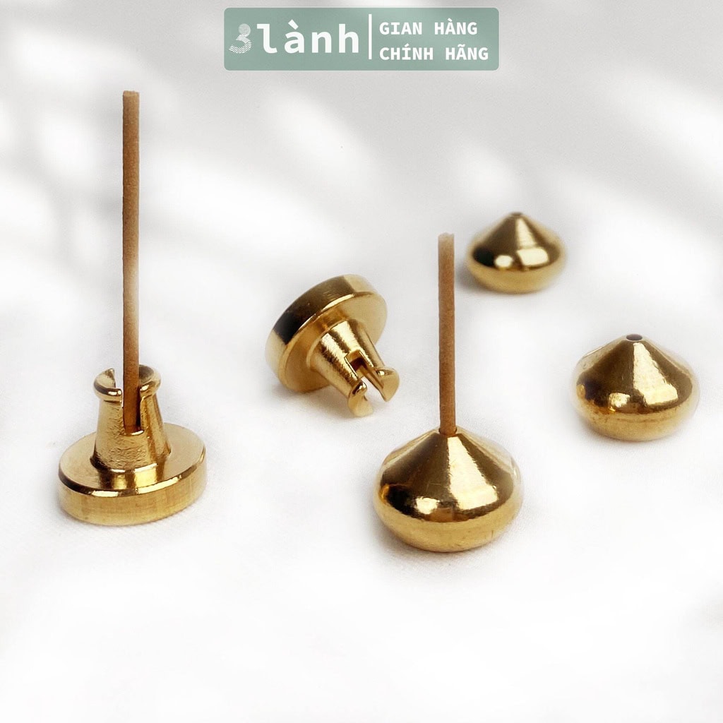 Đế Cắm Nhang Đồng Nhỏ Hình Bầu Núi 3 Lành Đồng Nguyên Chất - Ảnh 5