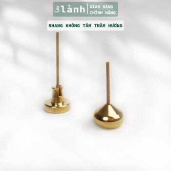 Đế Cắm Nhang Đồng Nhỏ Hình Bầu Núi 3 Lành Đồng Nguyên Chất