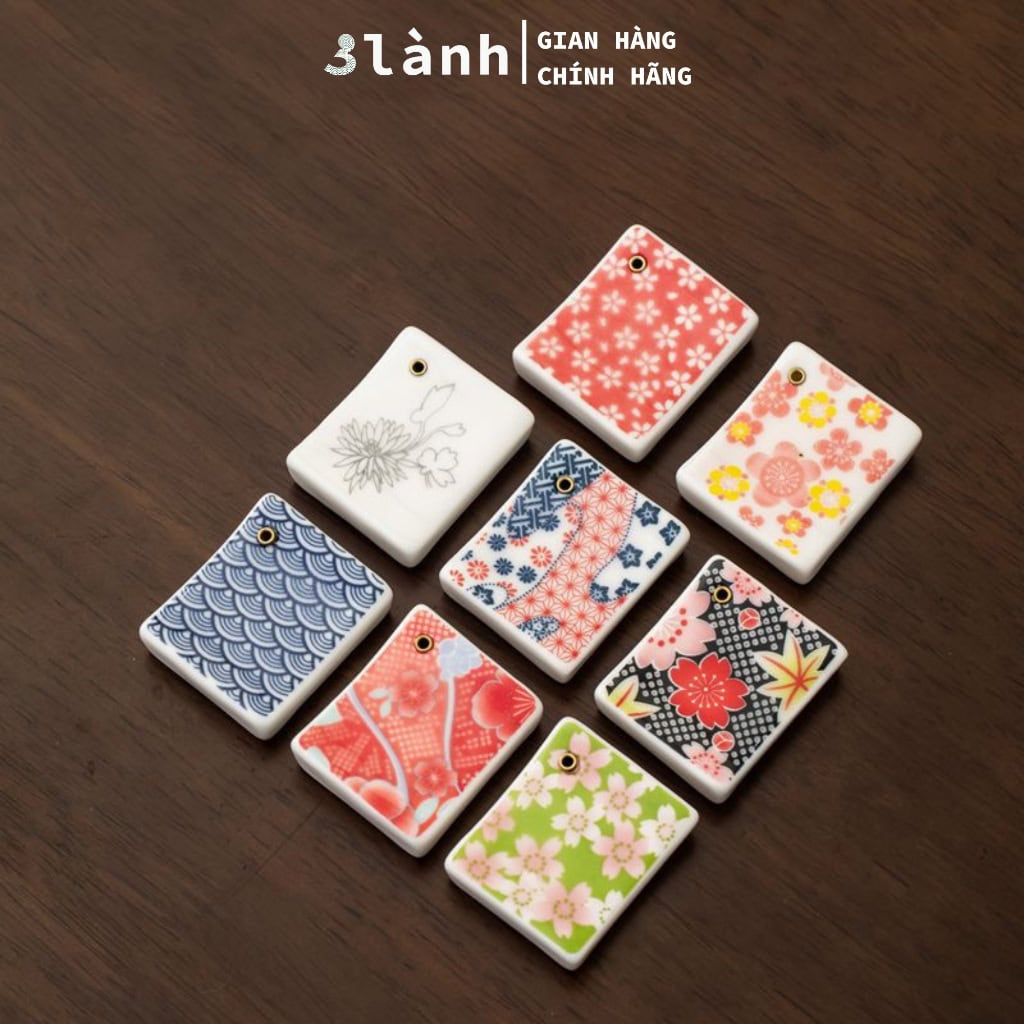 Đế Cắm Nhang Gốm Thiền Nhật 3 Lành Sakura Vảy Cá Seigaha - Ảnh 8