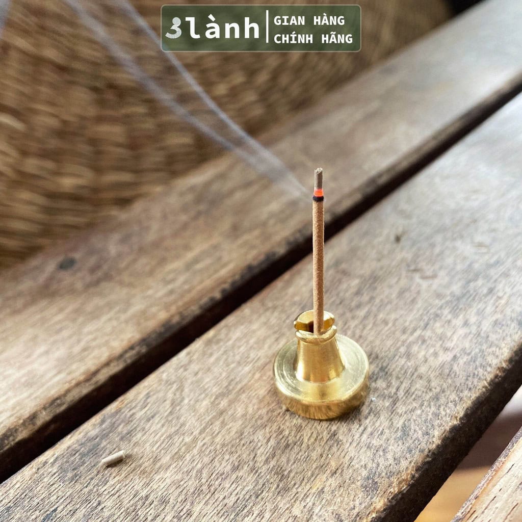 Đế Cắm Nhang Đồng Nhỏ Hình Bầu Núi 3 Lành Đồng Nguyên Chất - Ảnh 7