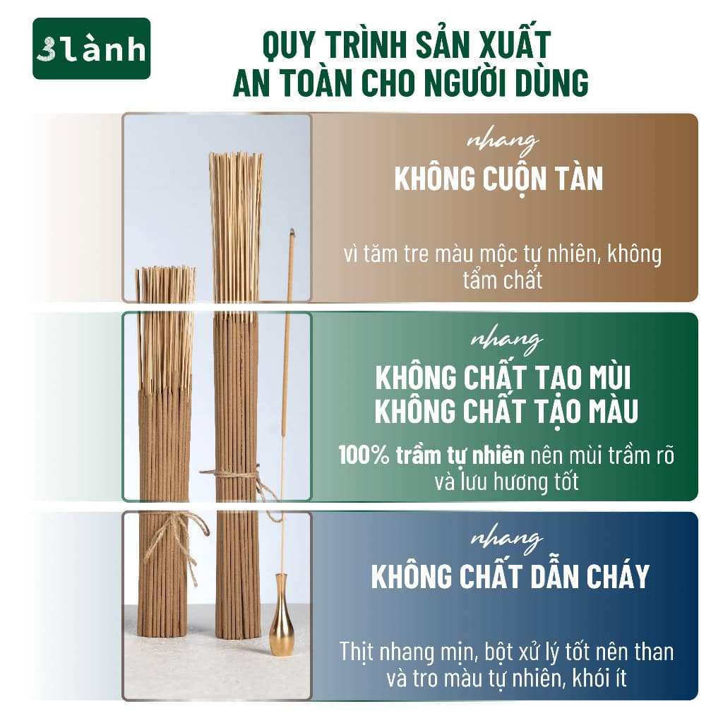 Nhang Trầm Hương Cao Cấp – Thờ Cúng Thiền Định Xông Nhà - Ảnh 9