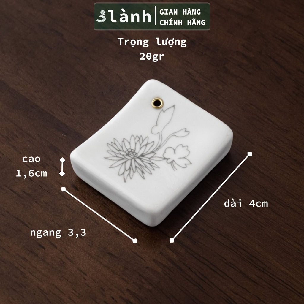 Đế Cắm Nhang Gốm Thiền Nhật 3 Lành Sakura Vảy Cá Seigaha - Ảnh 4