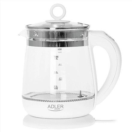 Elegancki Czajnik Elektryczny Adler 1,5L 2200W Szkło/Stal - obrazek 2