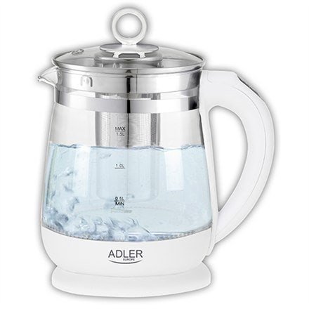 Elegancki Czajnik Elektryczny Adler 1,5L 2200W Szkło/Stal - obrazek 7