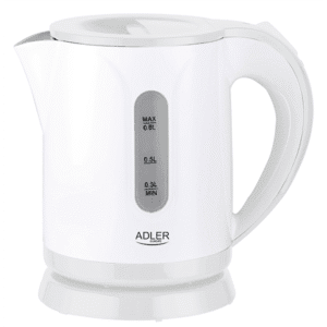 Elegancki Czajnik Elektryczny Adler 850W, 0.8L Biały