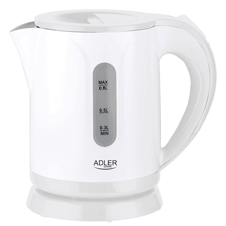Elegancki Czajnik Elektryczny Adler 850W, 0.8L Biały