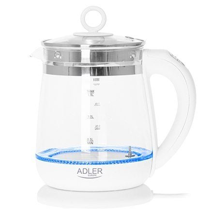 Elegancki Czajnik Elektryczny Adler 1,5L 2200W Szkło/Stal - obrazek 9
