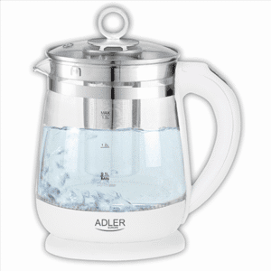 Elegancki Czajnik Elektryczny Adler 1,5L 2200W Szkło/Stal