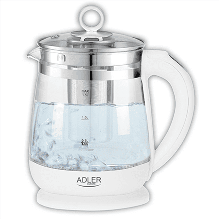 Elegancki Czajnik Elektryczny Adler 1,5L 2200W Szkło/Stal