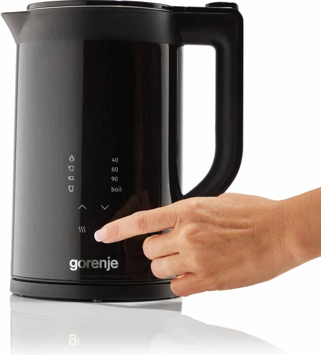 Czajnik elektryczny Gorenje 1.7L stalowy czarny 2200W - obrazek 5