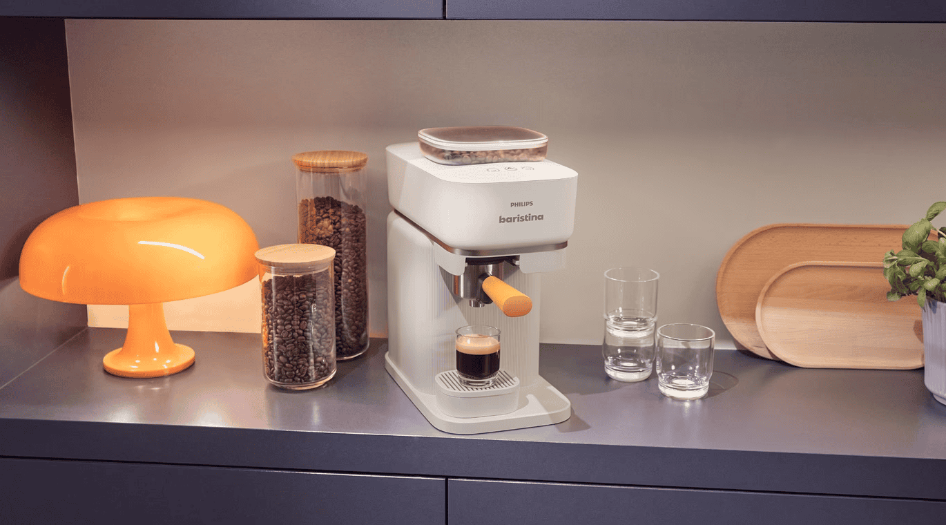 Philips Coffee maker | BAR300/03 Baristina | Pump pressure 16 bar | Semi-automatic | 122.8 W | White - obrazek 7