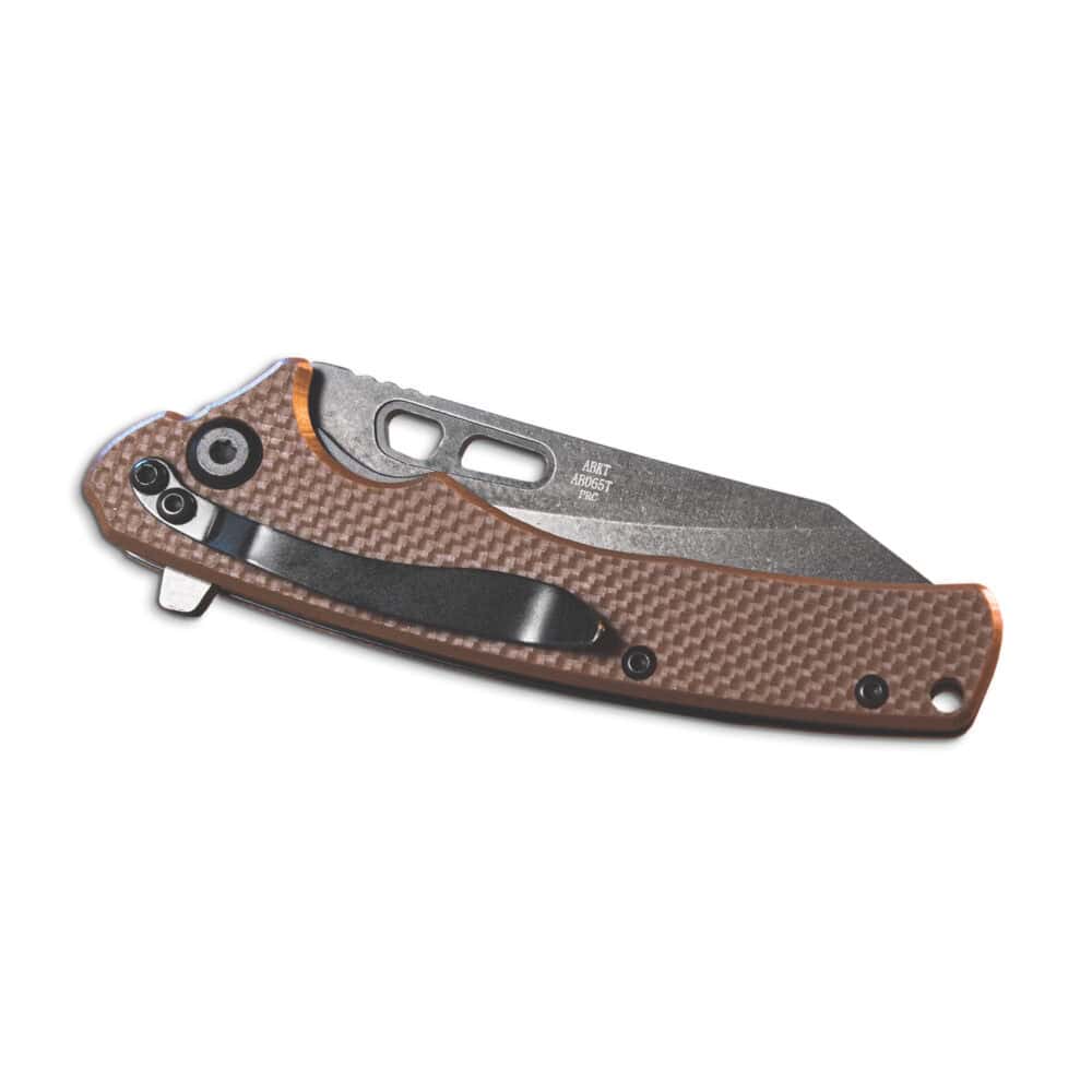 Closed Elite Folding BB Ignite Knives in brown
