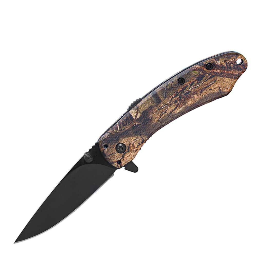 Elite Folding Assisted Opener Ember Knives in camo print