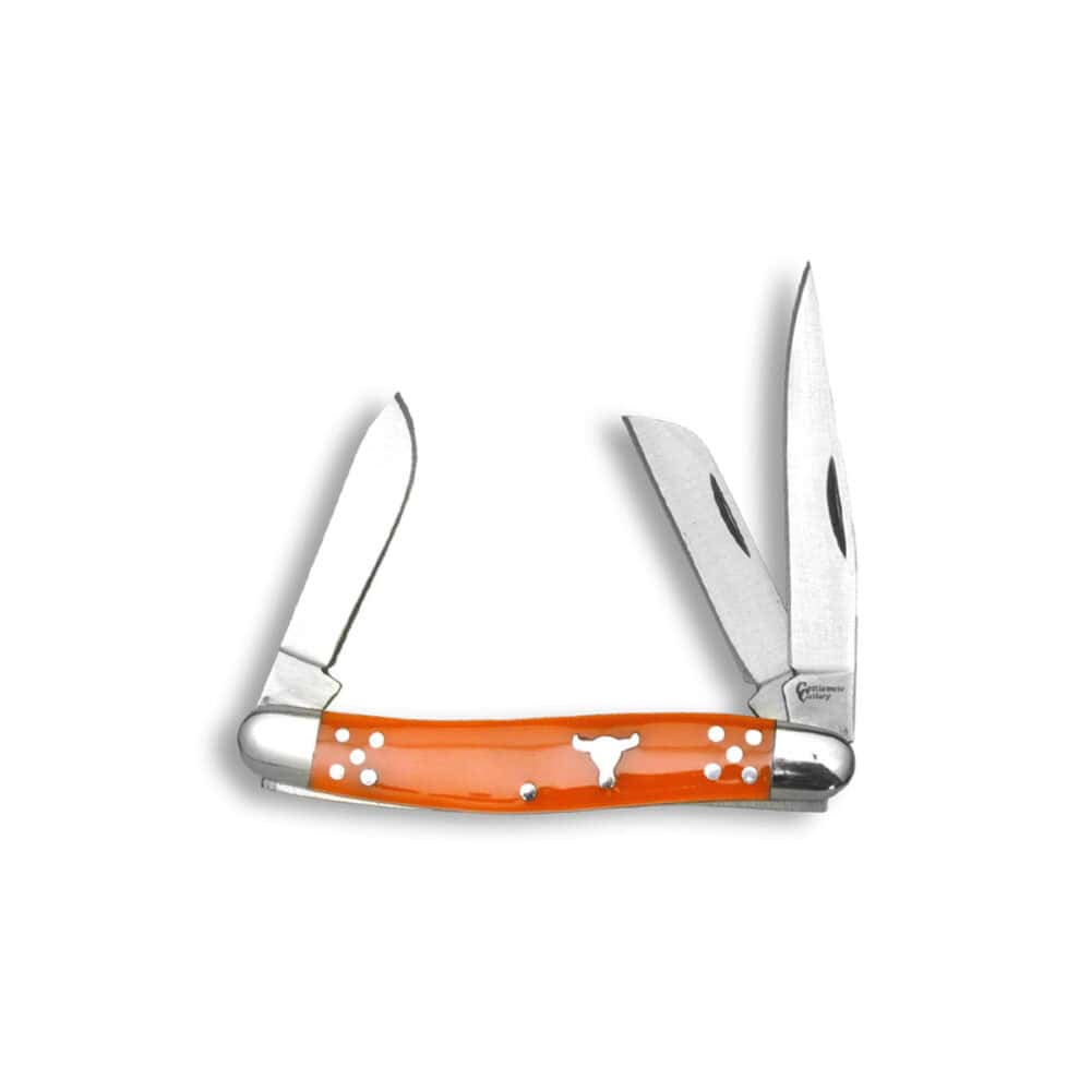 Cattleman Stockman Cattle Knife in orange