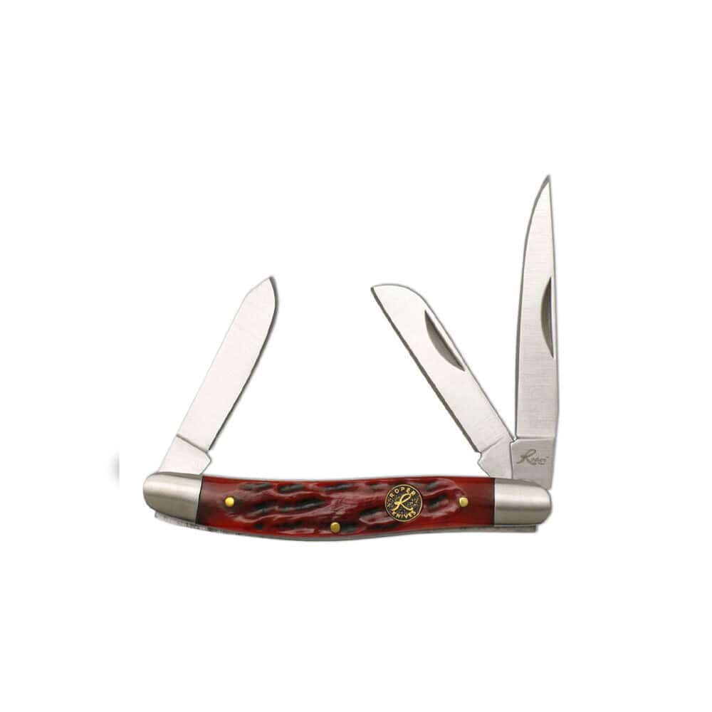 American Buffalo Roper Stockman Chaparrel Jigged Bone Knives