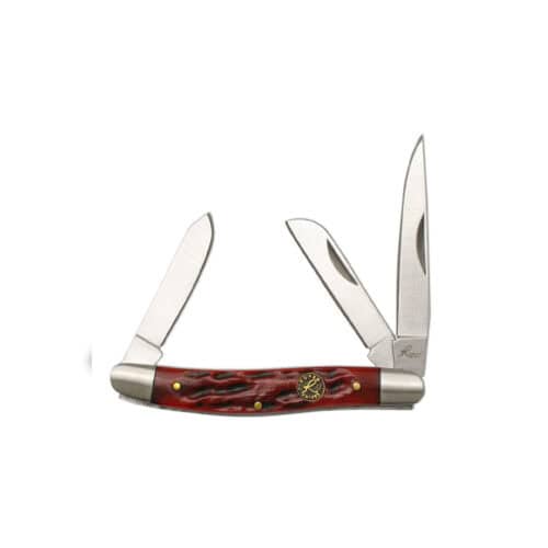 American Buffalo Roper Stockman Chaparrel Jigged Bone Knives