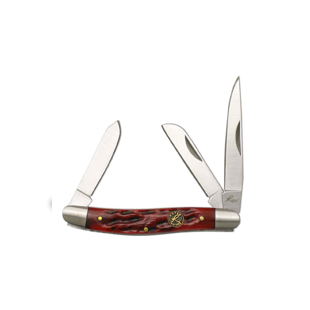 American Buffalo Roper Stockman Chaparrel Jigged Bone Knives