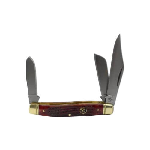 American Buffalo Roper Stockman Tobacco Jigged Bone Knives