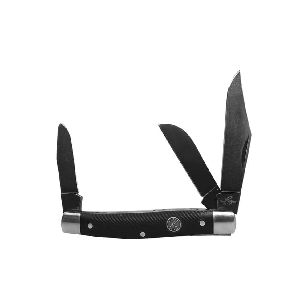 American Buffalo Roper Stockman Rough Stock Saw Cut G10 Knives