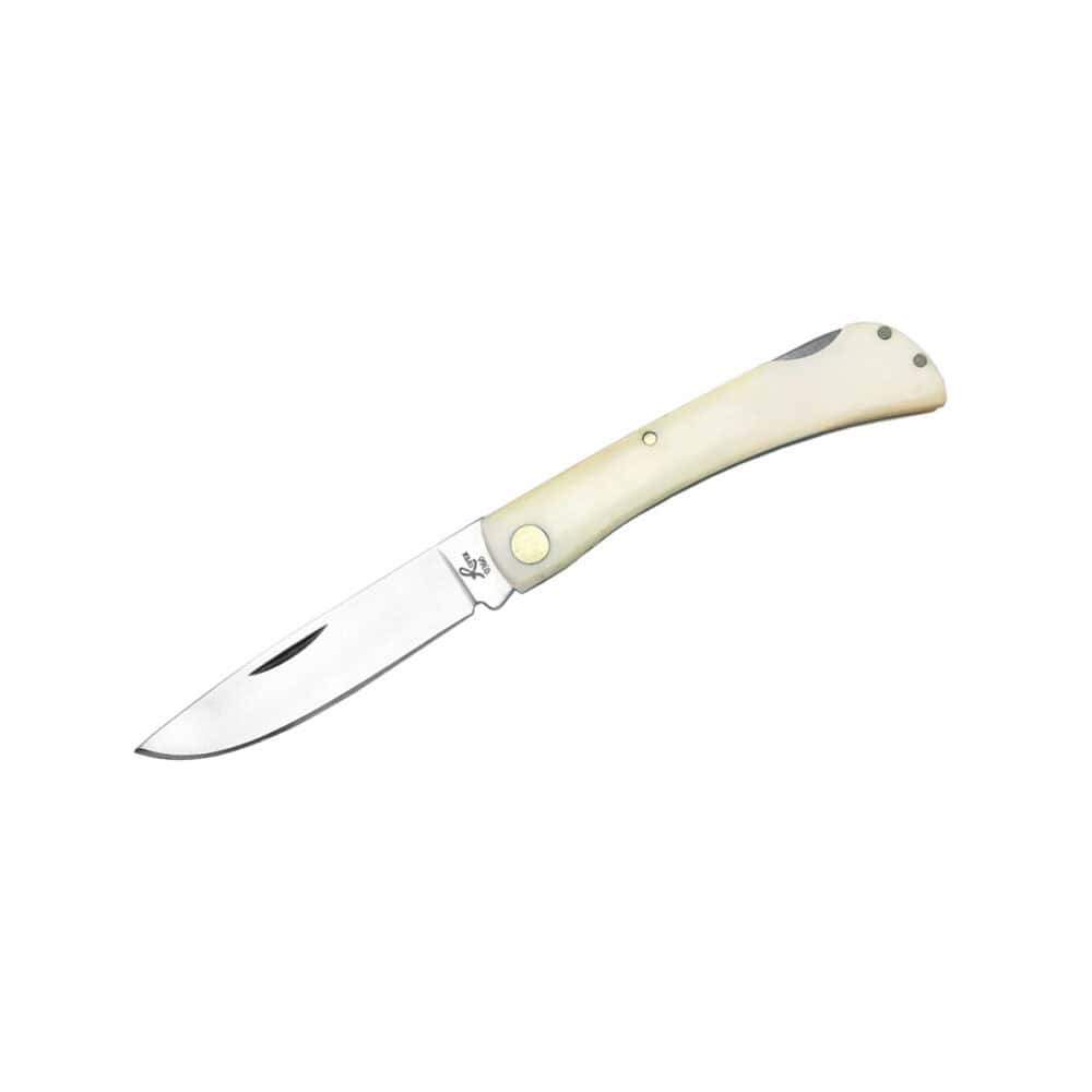 American Buffalo Roper Folding Lockback Tumbleweed Bone Knives
