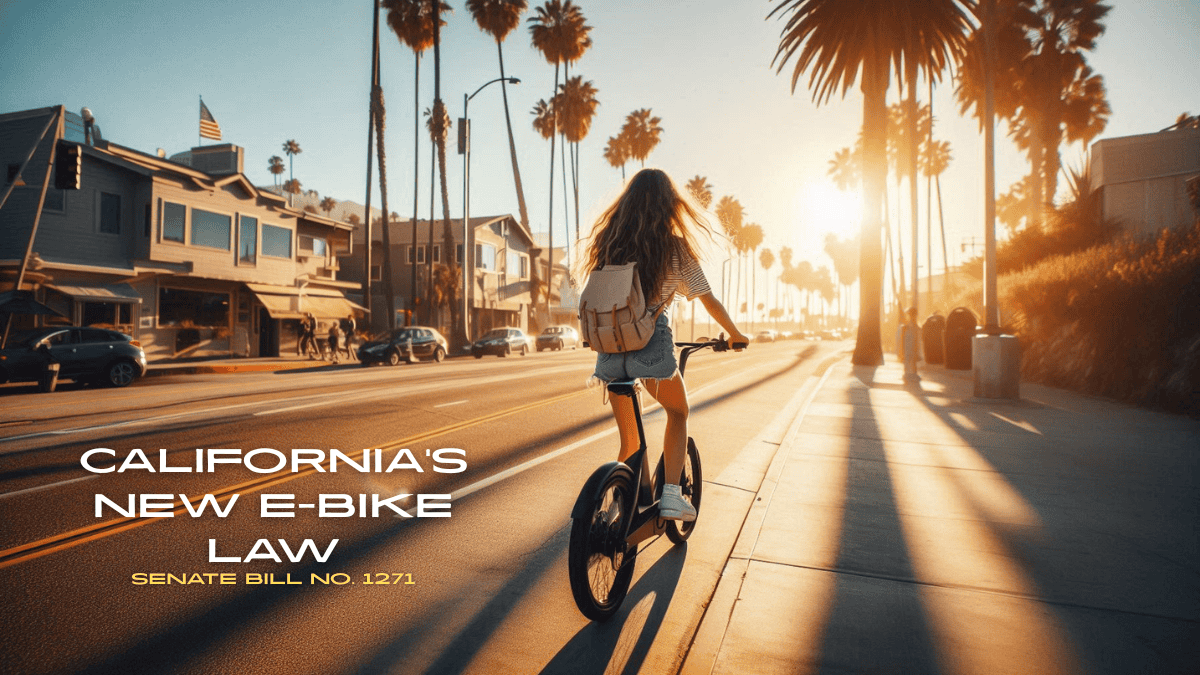 California's New E-Bikes Law