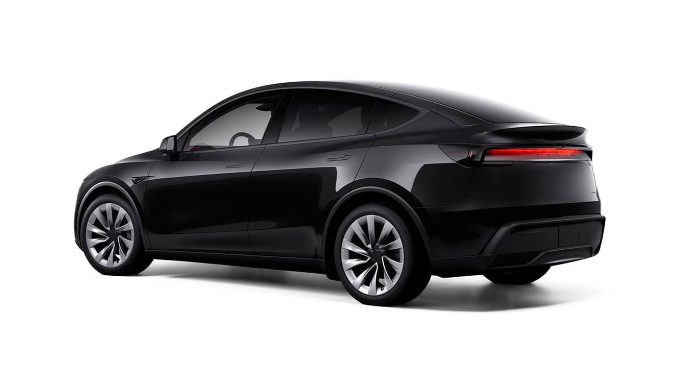 tesla model y diamond black color rear