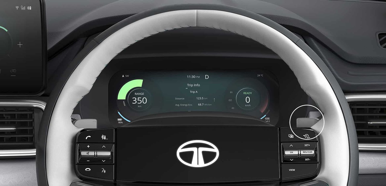 2026 Tata Punch EV Paddle shifters