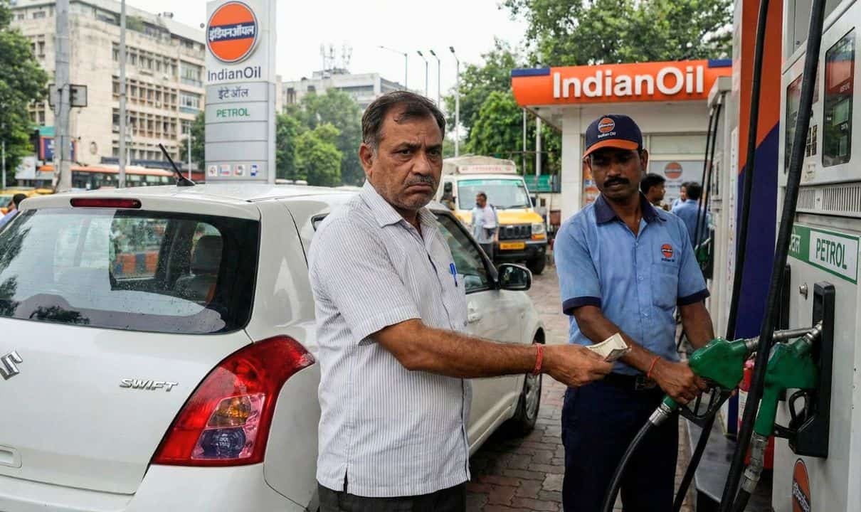 sad petrol car owner in india