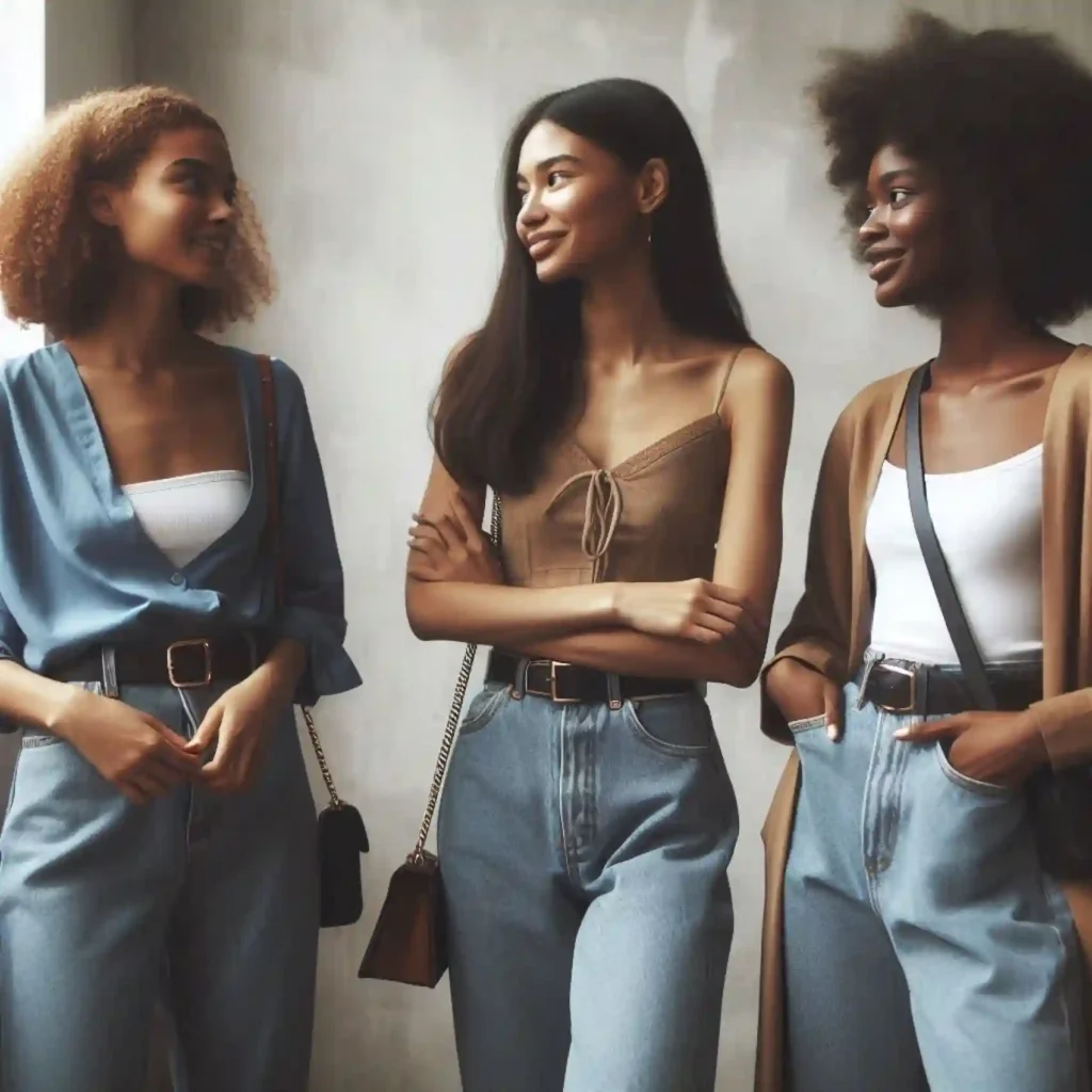 3 women standing together talking to each other - financial goals for bloggers