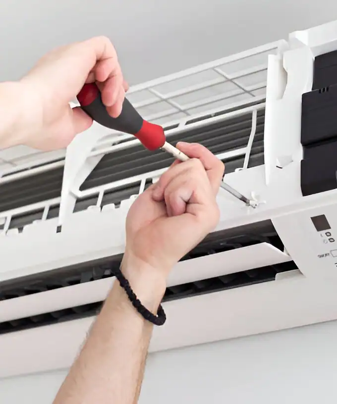 HVAC-Technician-Repairing-Mini-Split-Indoor-Unit