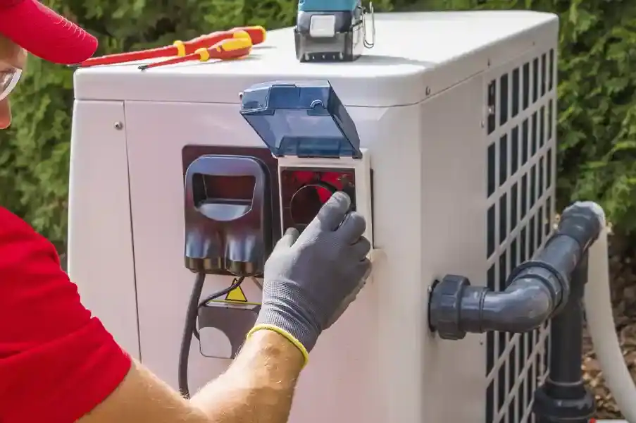 Technician-Wiring-AC-Condenser-Unit